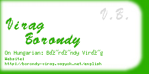 virag borondy business card